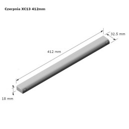 Czerpnia 412mm brązowa 4400EA przykręcana mod.XC13