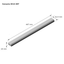 Czerpnia 497mm biała 4400EA przykręcana mod.XC13