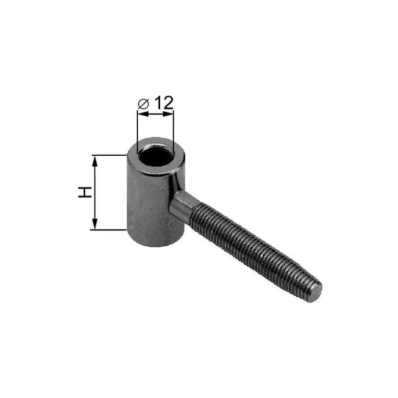 Czop zawiasu czarny śr.20mm/30