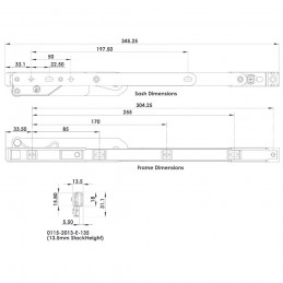 Nozyce okna Mega Egress Hinge 13.5 Stack Pair zawias nożycowy