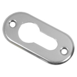 Szyld wkładki owalny niklowany