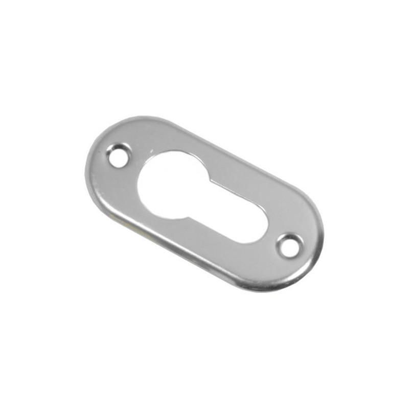 Szyld wkładki owalny niklowany