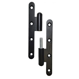 Zawias do drzwi 140x55mm stal czarny rozłączny LEWY (pl) mod. 505