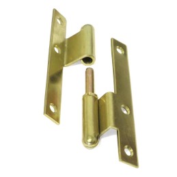 Zawias do drzwi 110x54mm stal mosiądzowany łamany rozłączny LEWY (pl) mod. 1