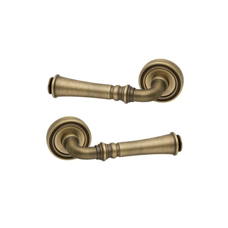 Klamka drzwiowa podwójna mosiądz brąz satynowy TASHA 1028/261