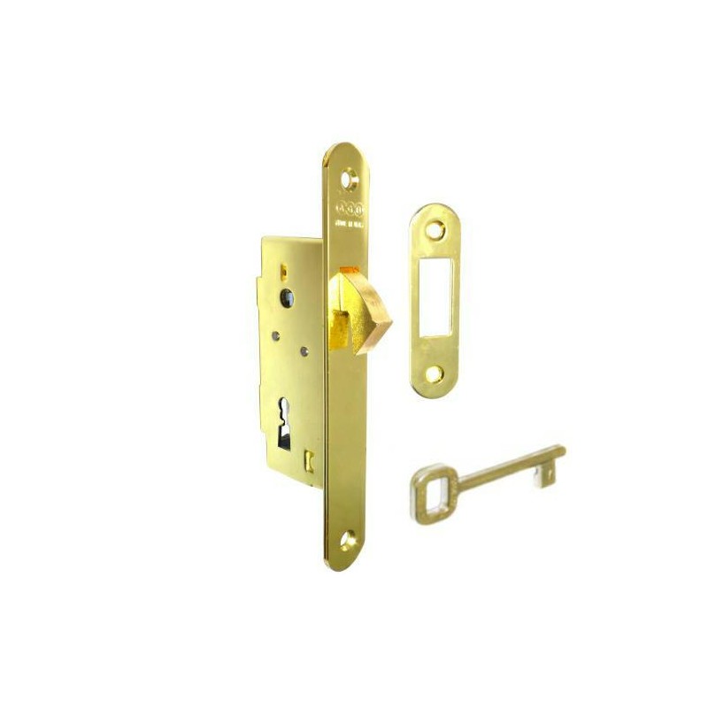 Zamek hakowy na klucz BT 30 F22 mosiądzowany mod. 701