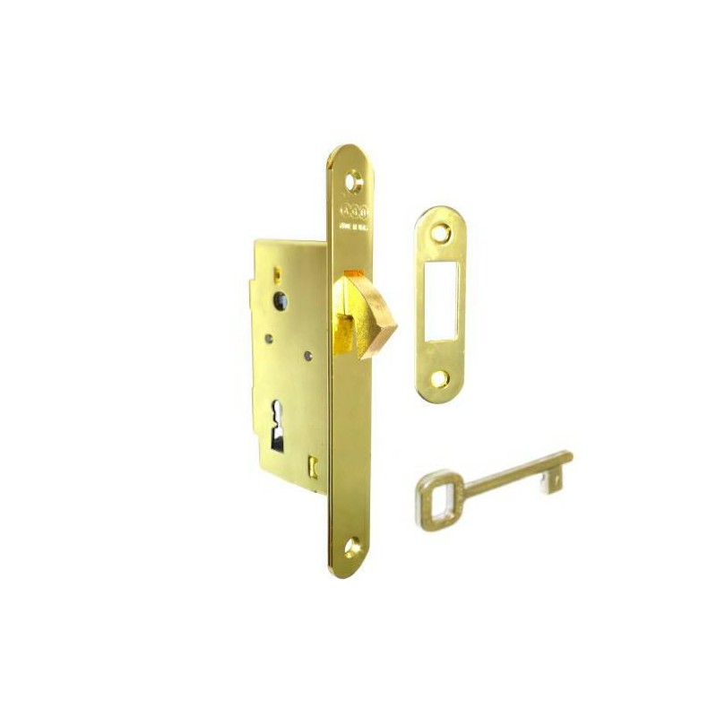 Zamek hakowy na klucz F22 BT-35 mosiądzowany