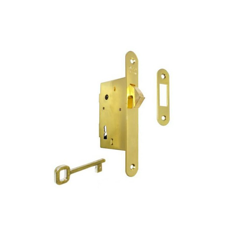 Zamek hakowy na klucz BT 50mm F22 mosiądzowany