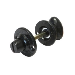 Szyld WC 39mm czarny rustykalny, rozeta z pokrętłem t.5mm