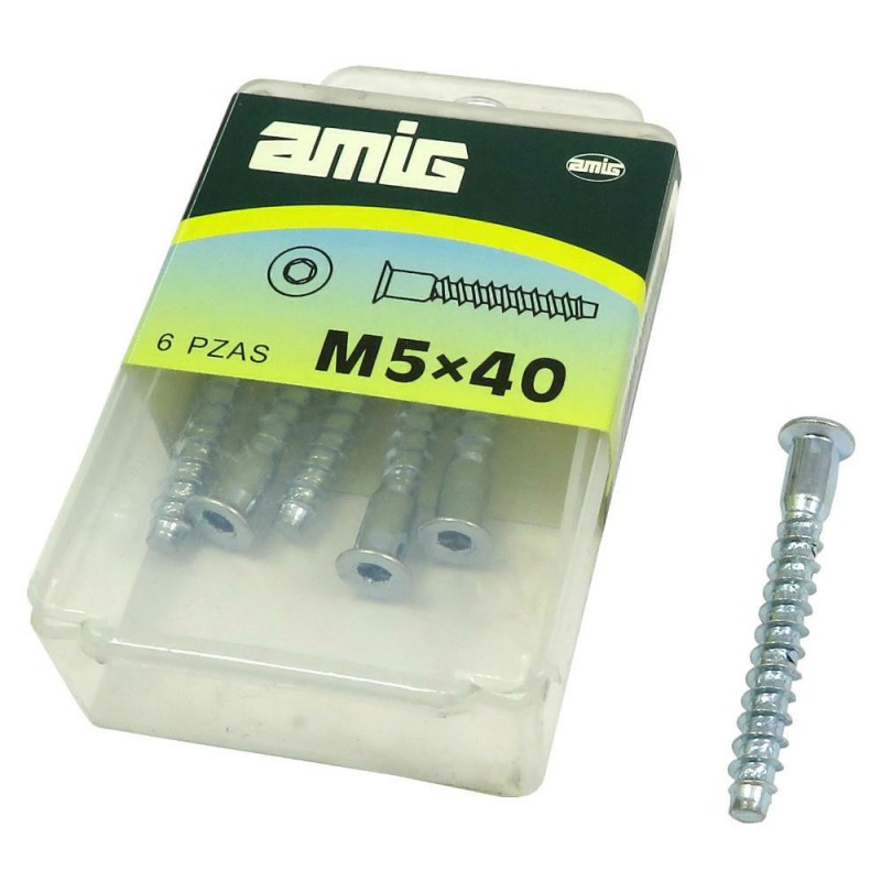 Wkręt meblowy 5x40 cynkowany 6szt.  konfirmat