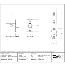 Zasuwka okienna wpuszczana czarna na klucz