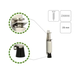 Stopka przytrzymująca drzwi 120x25mm nikiel szczotkowany mod. 10 przytrzymywacz