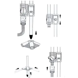 Prysznic ogrodowy 2100-1,35-2,35m Końcówka asortymentu