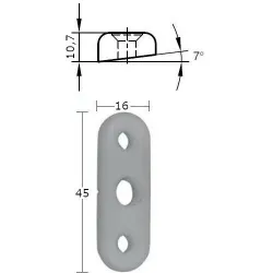 Zaczep hamulca IPA 23799 dolny biały