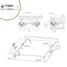 Prowadnice szuflad 300mm cichy domyk pełny wysuw klips mod. 42