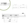 Prowadnice szuflad 400mm cichy domyk pełny wysuw mod. 41
