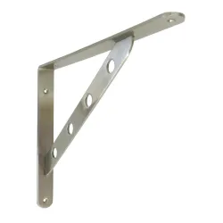 Wspornik półki wzmocniony stal nikiel satyna 300x240mm mod. 25