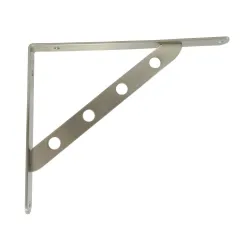 Wspornik półki wzmocniony stal nikiel satyna 300x240mm mod. 25
