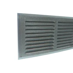 Kratka wentylacyjna czarna 100x200mm z siatką przykręcana mod. 3