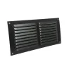 Kratka wentylacyjna czarna 100x200mm z siatką przykręcana mod. 3
