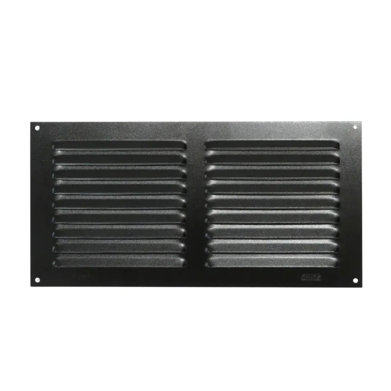 Kratka wentylacyjna czarna 150x300mm z siatką przykręcana mod. 3