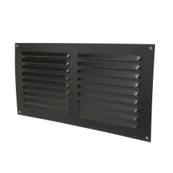 Kratka wentylacyjna czarna 150x300mm z siatką przykręcana mod. 3