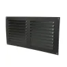 Kratka wentylacyjna czarna 150x300mm z siatką przykręcana mod. 3