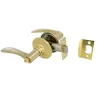 Klamka z zamkiem i pokrętłem mosiądzowana PRAWA mod. 722 łazienkowa