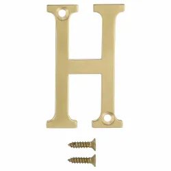Litera H mosiężna lakierowana 10cm AMIG