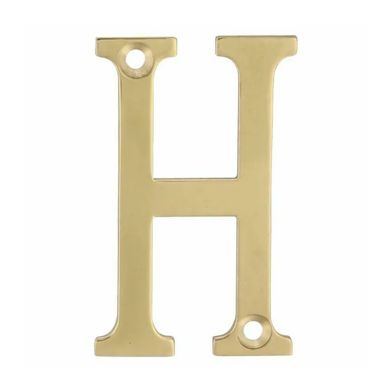 Litera "H"-5cm mosiężna lakierowana