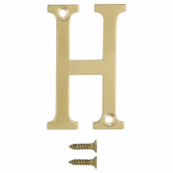 Litera "H"-5cm mosiężna lakierowana