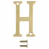 Litera "H"-5cm mosiężna lakierowana