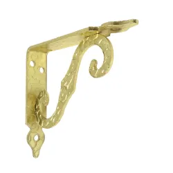 Wspornik półki ornamentalny mosiądz lak. 90x100mm mod.2