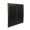 Kratka wentylacyjna czarna 200x200mm z siatką mod. 3