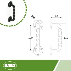Pochwyt 103-100 czarny DIS