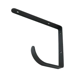 Wspornik półki z wieszakiem stalowy czarny loft 180x145mm mod. 3006