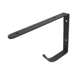 Wspornik półki z wieszakiem stalowy czarny loft 180x145mm mod. 3006