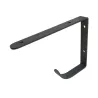 Wspornik półki z wieszakiem stalowy czarny loft 180x145mm mod. 3006