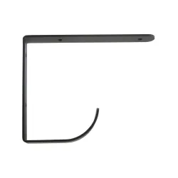 Wspornik półki z wieszakiem stalowy czarny loft 180x145mm mod. 3006