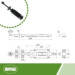 Zasuwa 410-500 czarna