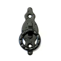 Uchwyt meblowy z kółkiem 80x30x1,5mm czarny DIS mod. 1001