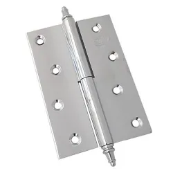 Zawias do drzwi 100x70mm mosiądz chrom połysk rozłączny LEWY (pl) mod. 1007