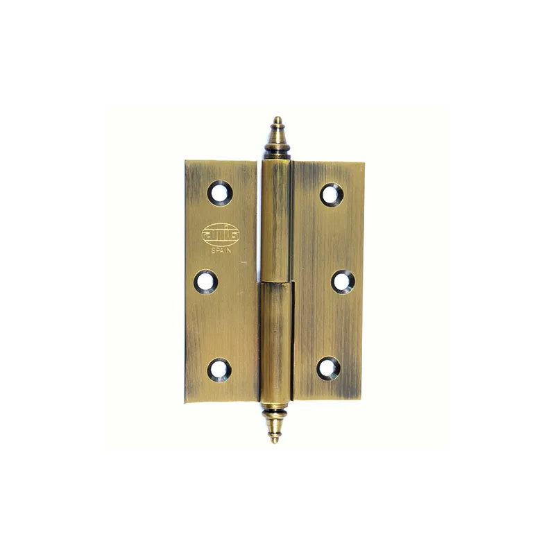 Zawias do drzwi 80x60mm mosiądz złoto antyczne rozłączny PRAWY (pl) mod. 1007