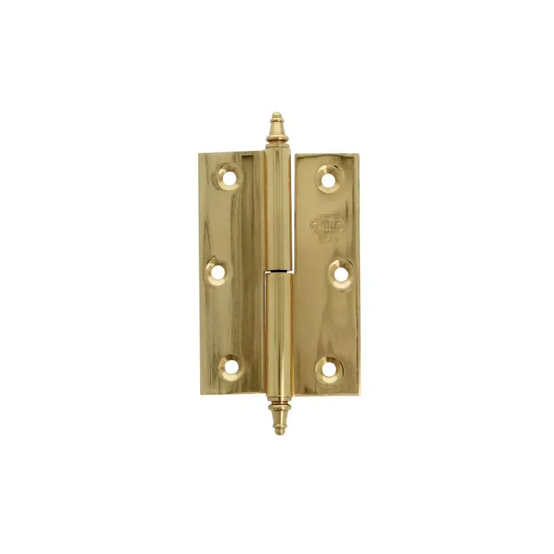 Zawias 1007-80x60 mosiężny lak. Prawy