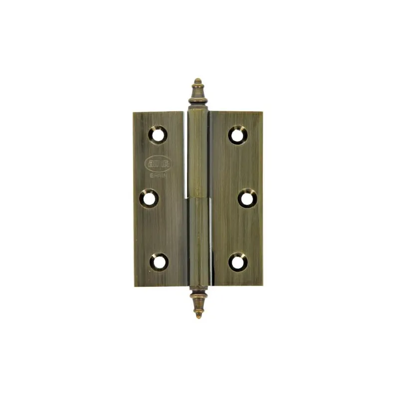 Zawias do drzwi 90x60mm mosiądz złoto antyczne rozłączny PRAWY (pl) mod. 1007