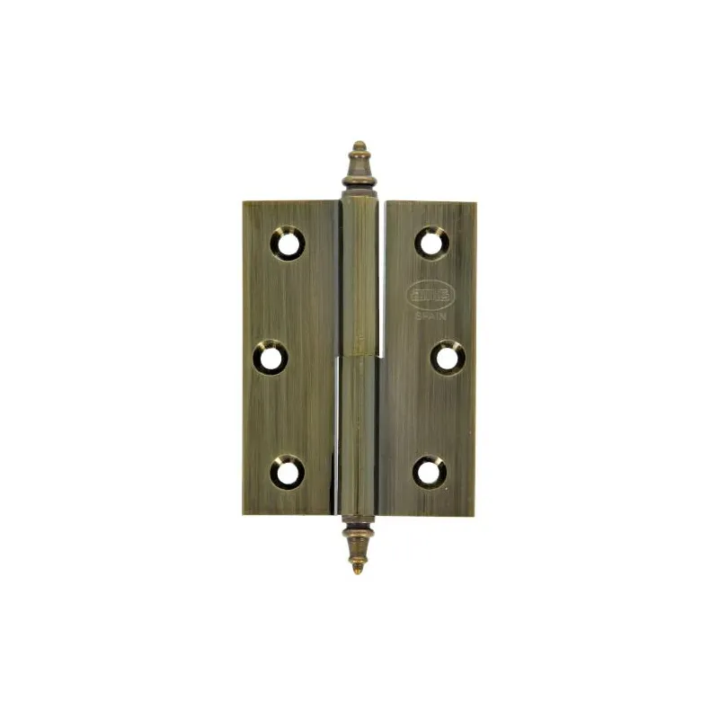 Zawias do drzwi 90x60mm mosiądz złoto antyczne rozłączny LEWY (pl) mod. 1007