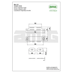 Zatrzask magnetyczny 20 biały