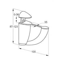 Podpórka LUNA 10 nikiel 2szt.
