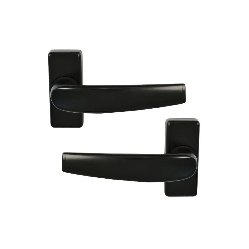 Klamka aluminiowa Delta czarna kpl.