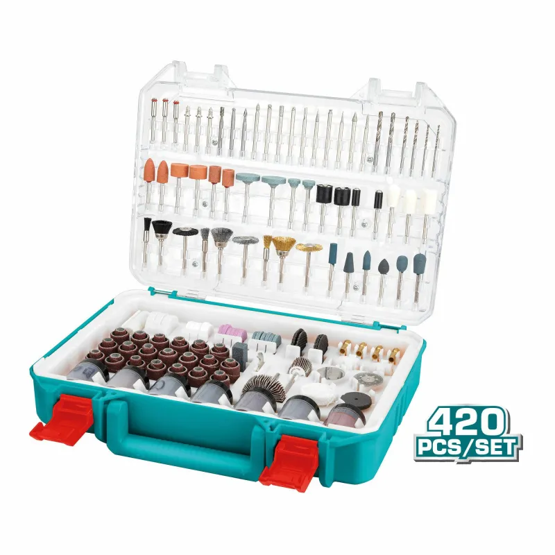 Akcesoria do mini szlifierki zestaw 420 elementów mod. TAKMG4208 TOTAL